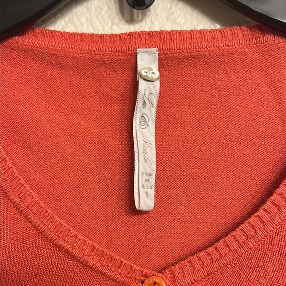 Leo & Nicole Women Pumpkin Spice Orange  3/4 Sleeve Cardigan Size Small - Picture 2 of 5